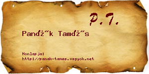 Panák Tamás névjegykártya