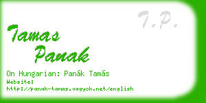 tamas panak business card