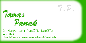 tamas panak business card